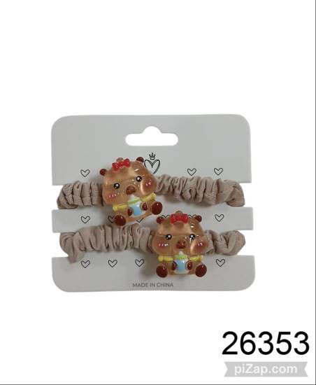 Imagen de COLITAS DE PELO AJUSTABLE FRUNCE X2 KITTY / CAPIBARA 5.26